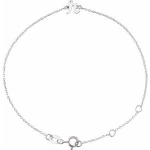 Kazi Luxury Sterling Silver Initial R 6 12-7 12 Bracelet 59$